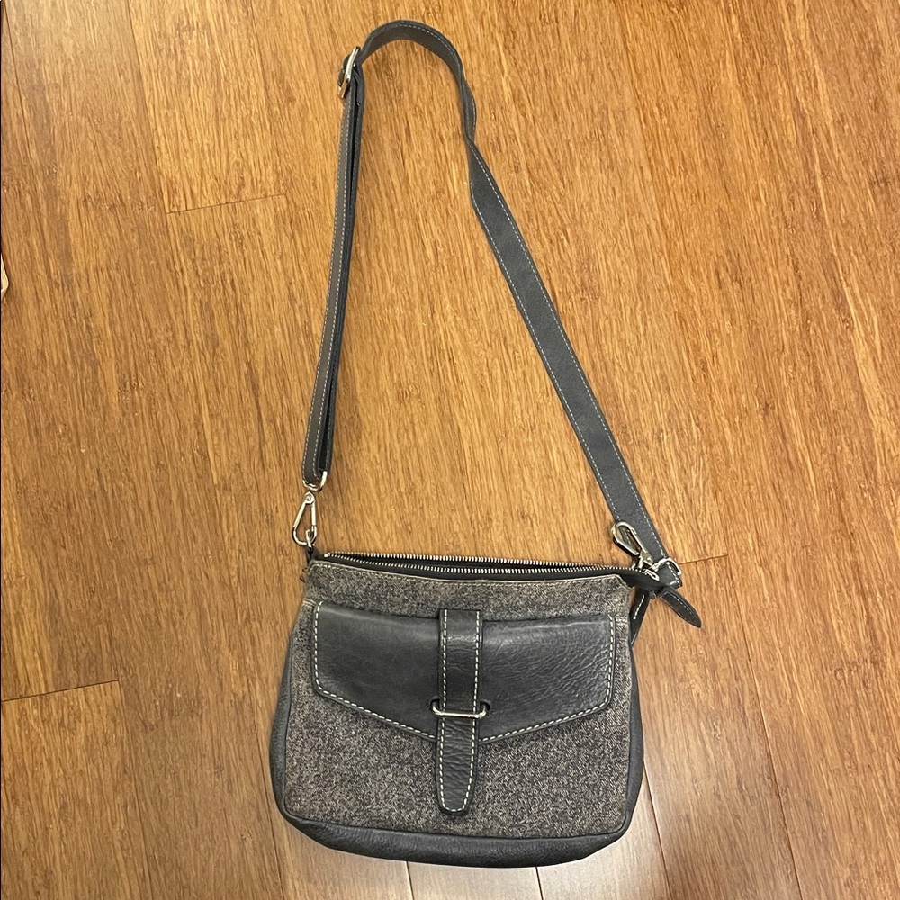 Chic Roots Gray Crossbody Bag